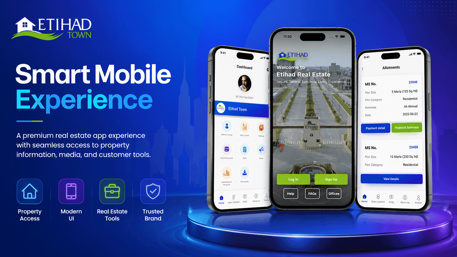 Etihad Town property and resident mobile experience