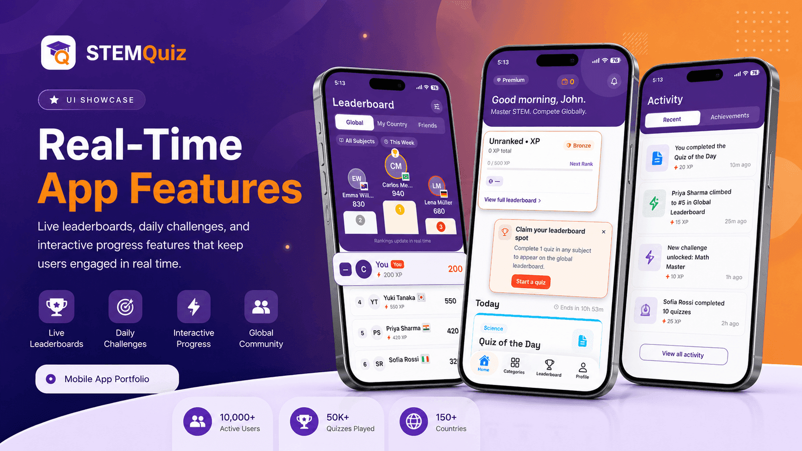 STEMQuiz cross-platform product experience